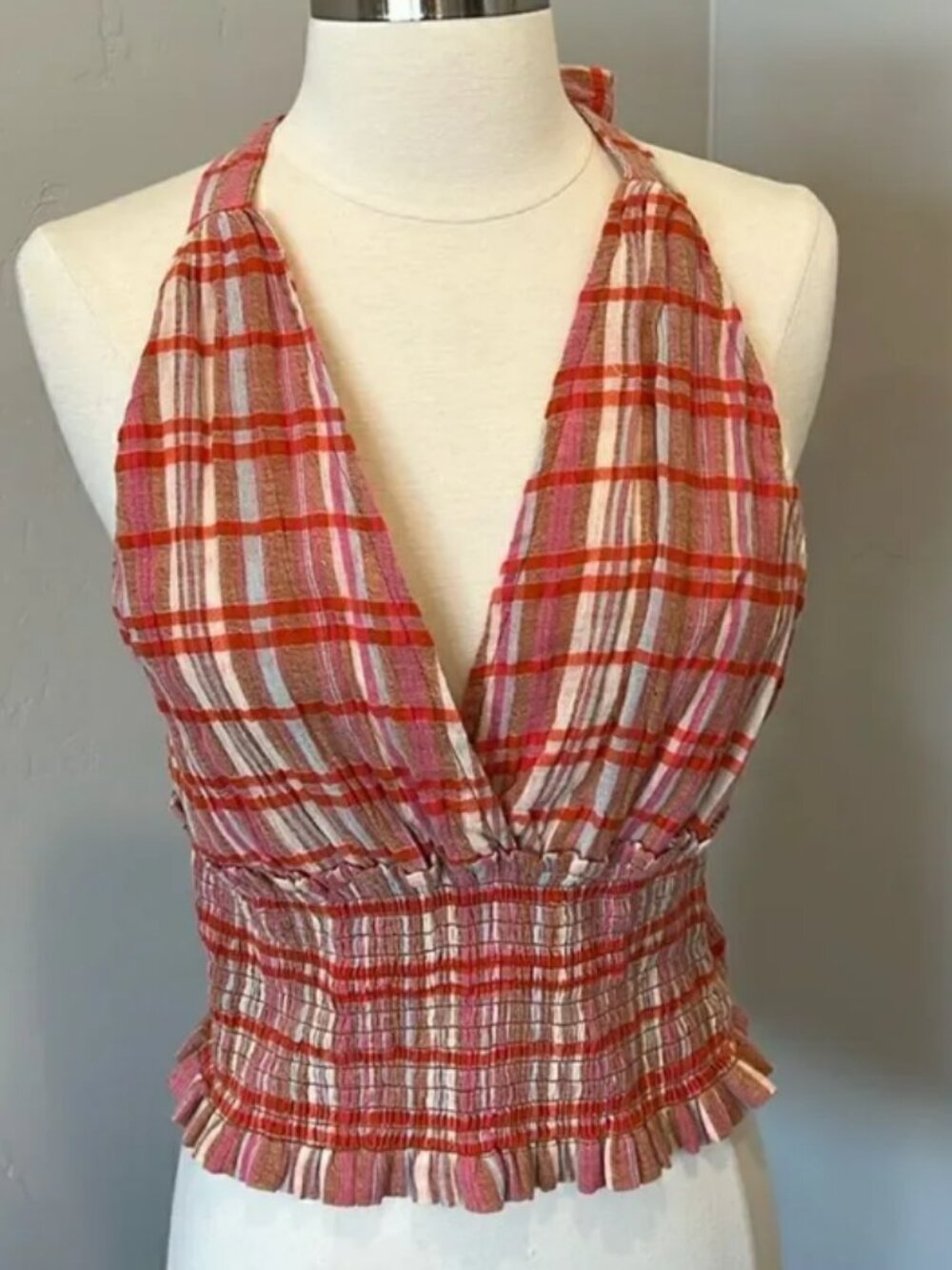 Pilcro plaid Top